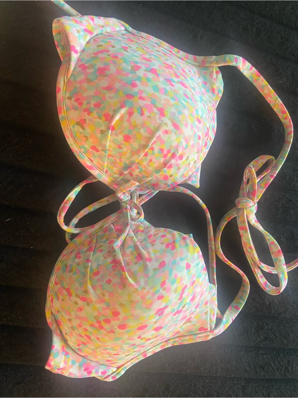 Victoria's Secret Multicolor Confetti Triangle Bikini Top